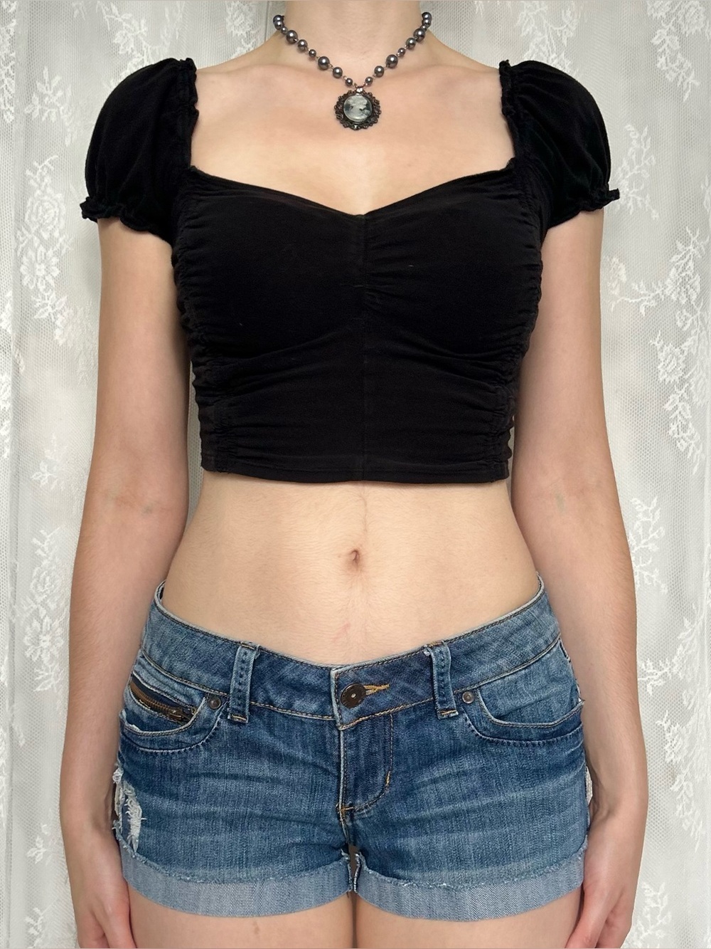 Y2K Low Rise Denim Shorts